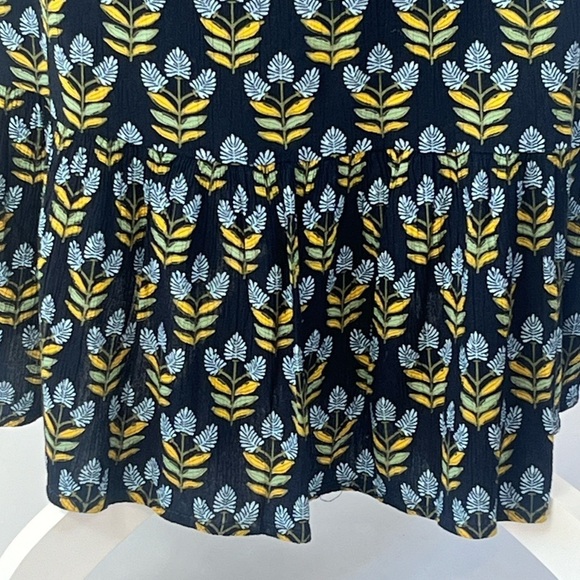 Style & Co Floral Print Gauze Tiered Maxi Dress Blue Size Medium Boho maxi dress - Picture 10 of 14